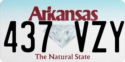 AR license plate 437VZY