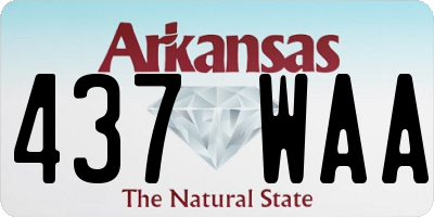 AR license plate 437WAA