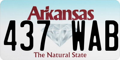 AR license plate 437WAB