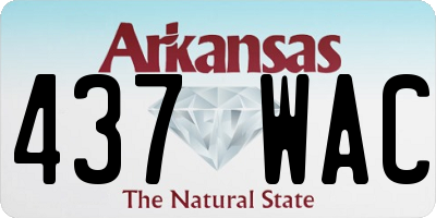 AR license plate 437WAC