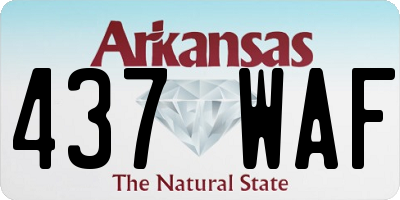 AR license plate 437WAF