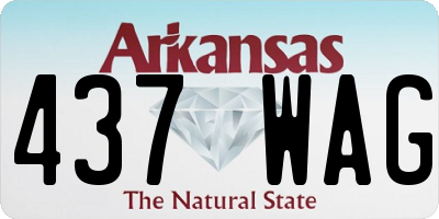 AR license plate 437WAG