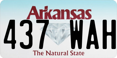 AR license plate 437WAH