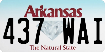 AR license plate 437WAI