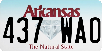 AR license plate 437WAO