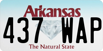AR license plate 437WAP