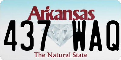 AR license plate 437WAQ