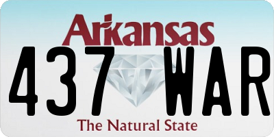AR license plate 437WAR