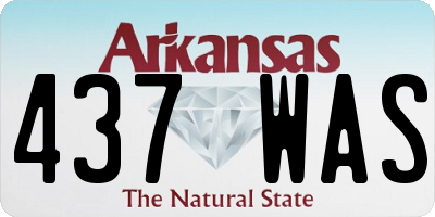 AR license plate 437WAS