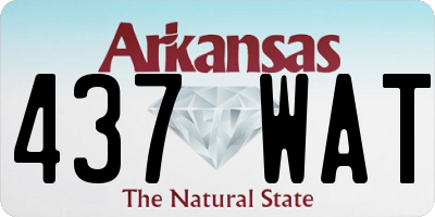 AR license plate 437WAT