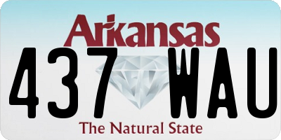AR license plate 437WAU