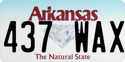 AR license plate 437WAX