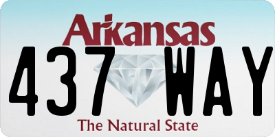 AR license plate 437WAY