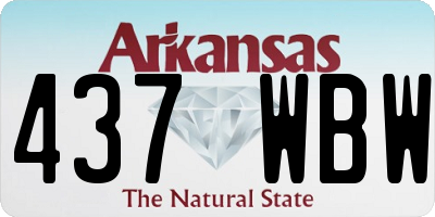 AR license plate 437WBW