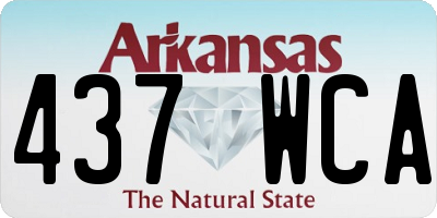 AR license plate 437WCA