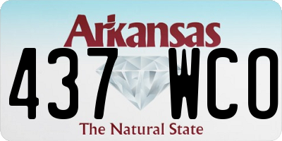 AR license plate 437WCO