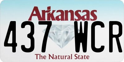 AR license plate 437WCR