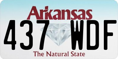 AR license plate 437WDF