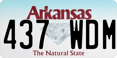 AR license plate 437WDM