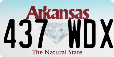 AR license plate 437WDX