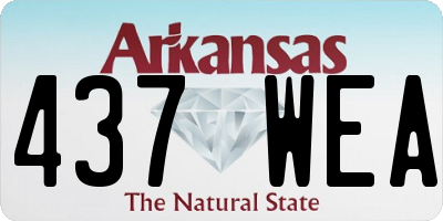 AR license plate 437WEA