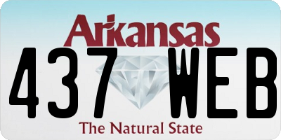 AR license plate 437WEB