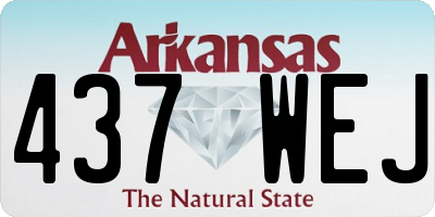 AR license plate 437WEJ