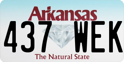 AR license plate 437WEK