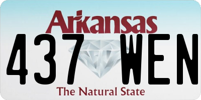 AR license plate 437WEN