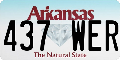 AR license plate 437WER