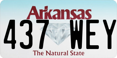 AR license plate 437WEY