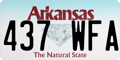 AR license plate 437WFA