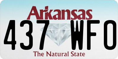 AR license plate 437WFO