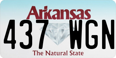 AR license plate 437WGN