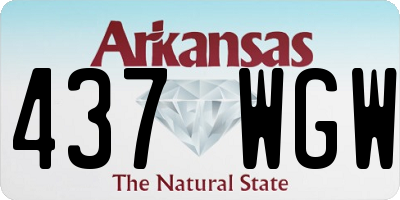 AR license plate 437WGW