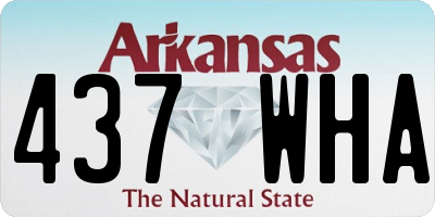 AR license plate 437WHA