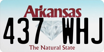 AR license plate 437WHJ