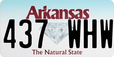 AR license plate 437WHW