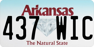 AR license plate 437WIC
