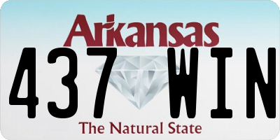 AR license plate 437WIN