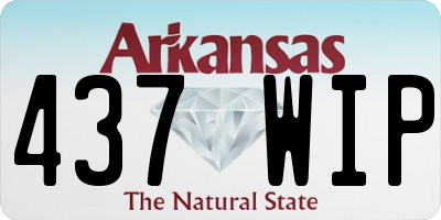 AR license plate 437WIP