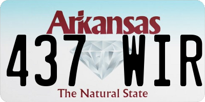 AR license plate 437WIR
