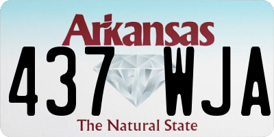 AR license plate 437WJA