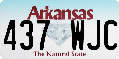 AR license plate 437WJC