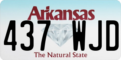 AR license plate 437WJD