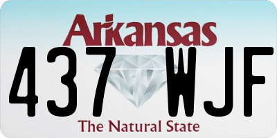 AR license plate 437WJF