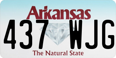 AR license plate 437WJG