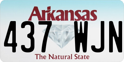 AR license plate 437WJN
