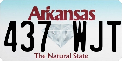 AR license plate 437WJT