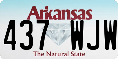 AR license plate 437WJW